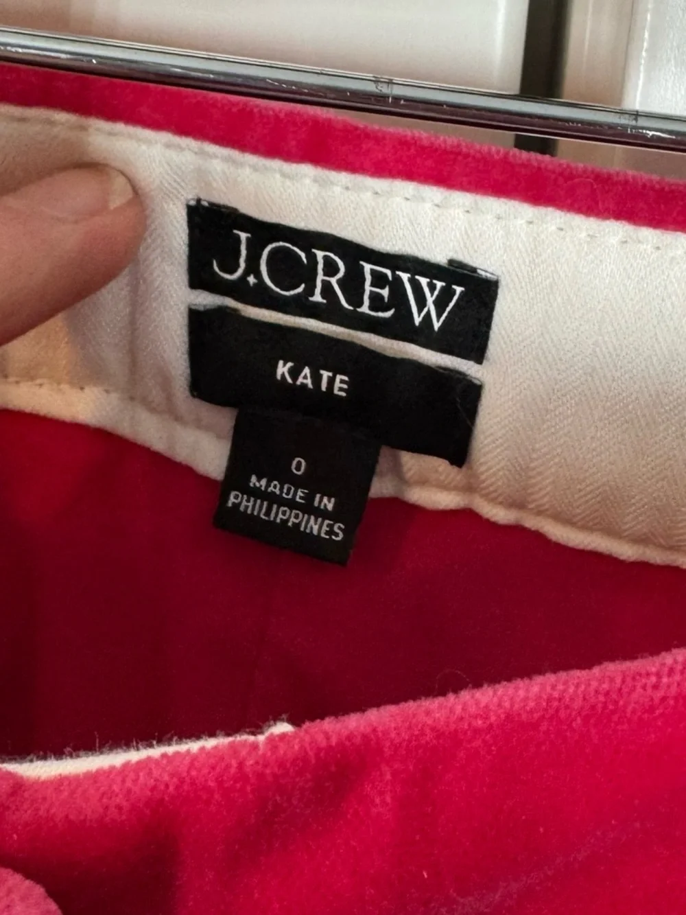 J. Crew Full‎ Length Kate Straight Leg Holiday Pants In Stretch Velvet Size 0